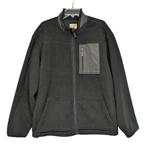 RedHead Berber Fleece Jacket Mens XL Black Full Zip